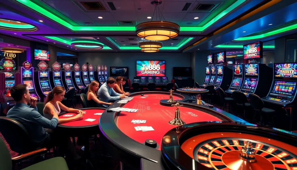 Experience the thrill of gaming at https://tv88.digital/ with vibrant casino tables and exciting players.